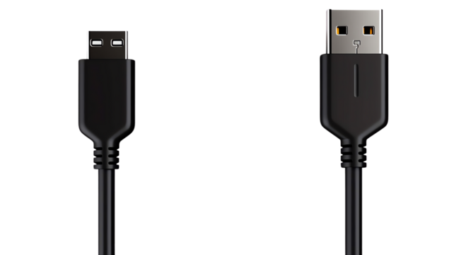 High-quality black USB to micro USB cable for efficient charging and data transfer, with durable connectors for long-lasting use.