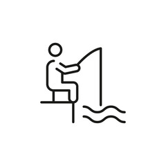Fishing icon. Simple fishing icon for social media, app, and web design. Vector illustration.