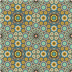 Seamless arabic ornament based on traditional arabic art. Geometric mosaic.	
