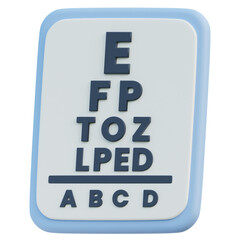 3D Medical Eye Chart 