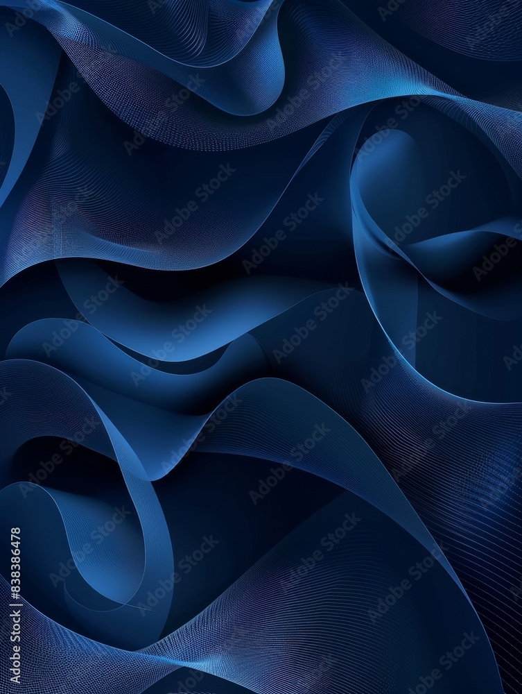 Aufkleber modern dark blue background with abstract shapes dynamic hyper realistic