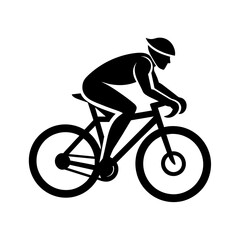 Fototapeta premium Bicycle logo vector silhouette illustration on white background