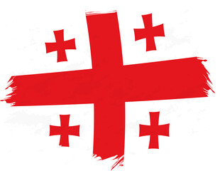 Grunge flag of Georgia