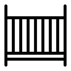 Baby crib icon