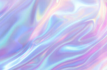 Obraz premium Iridescent trendy background. Holographic abstract soft pastel colors backdrop.