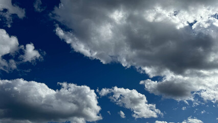 Dark blue sky clouds background. Clouds texture