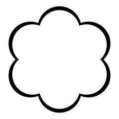 Flower icon. Modern abstract icon or logo. Geometric shape for design. Vector illustration isolated on white background.