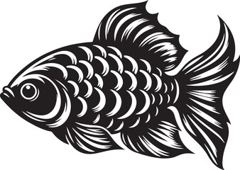 Obraz premium black and white fishes
