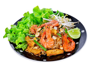 shrimp pad thai, Thai food transparent png