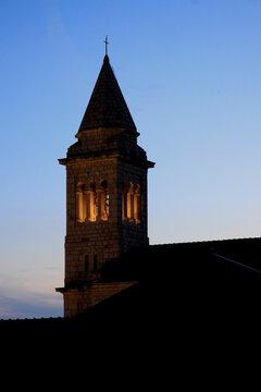 the lovely church of Pakostane in the evening, Croatia