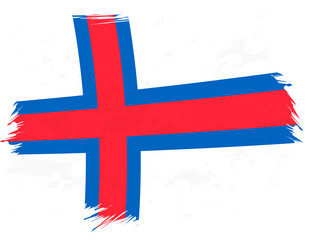 Grunge flag of Faroe Islands