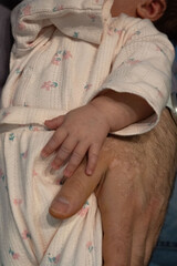 parent, together, father, daughter, newborn, child, hand, person, love, baby, care, family, adult, small, finger, young, childhood, closeup, help, human, protection