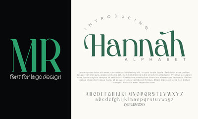 Luxury alphabet letters font. Classic Lettering Minimal Fashion Designs. Typography serif simple wedding logo fonts and number. vector illustration 04