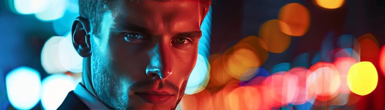 A fashion new generation businessman, red color hairs