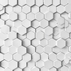 White background with hexagon pattern, creates an elegant and modern aesthetic for design projects. The pattern adds depth to white space, making it suitable as a backdrop for creative applications.