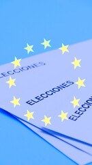 European Election Concept with Stars and Blue Background