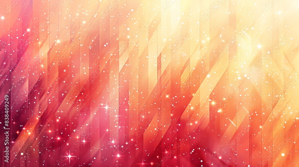 Poster abstract background with warm orange and pink colors, featuring a diagonal geometric pattern with sp