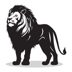 Lion silhouettes and icons. Black flat color simple elegant white background Brussels sprouts vegetable vector and illustration.