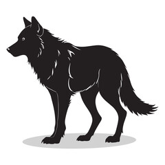 Wolf silhouettes and icons. Black flat color simple elegant white background Brussels sprouts vegetable vector and illustration.