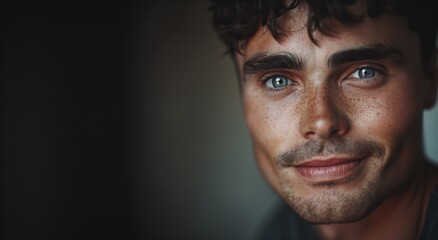 Fototapeta premium Lächelnder Mann im Licht