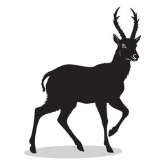 Chamois silhouettes and icons. Black flat color simple elegant white background Brussels sprouts vegetable vector and illustration.