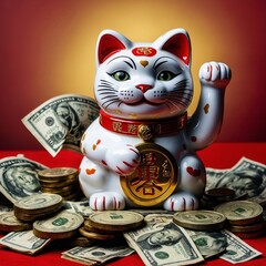 cat, christmas, toy, money