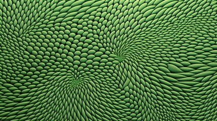 Macro image of little green shapes forming an organic-looking radiating pattern