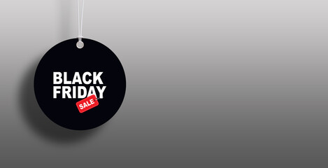 Black Friday Tag Isolated Big Sale Logo Design Flat Vector Illustration