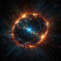 Obraz premium Cosmic Nebula: A Majestic Spiral Galaxy