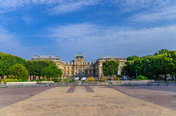 Northern Prefecture building neoclassical architecture style on Place de la Republique Republic Square, Lille city historical center, French Flanders, Nord department, Hauts-de-France Region, France