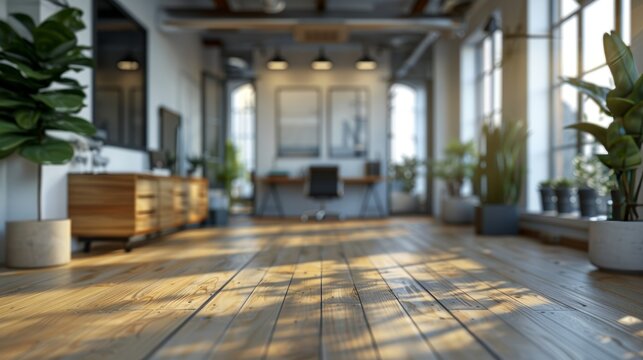 Modern Office Background for Video Calls Generative AI