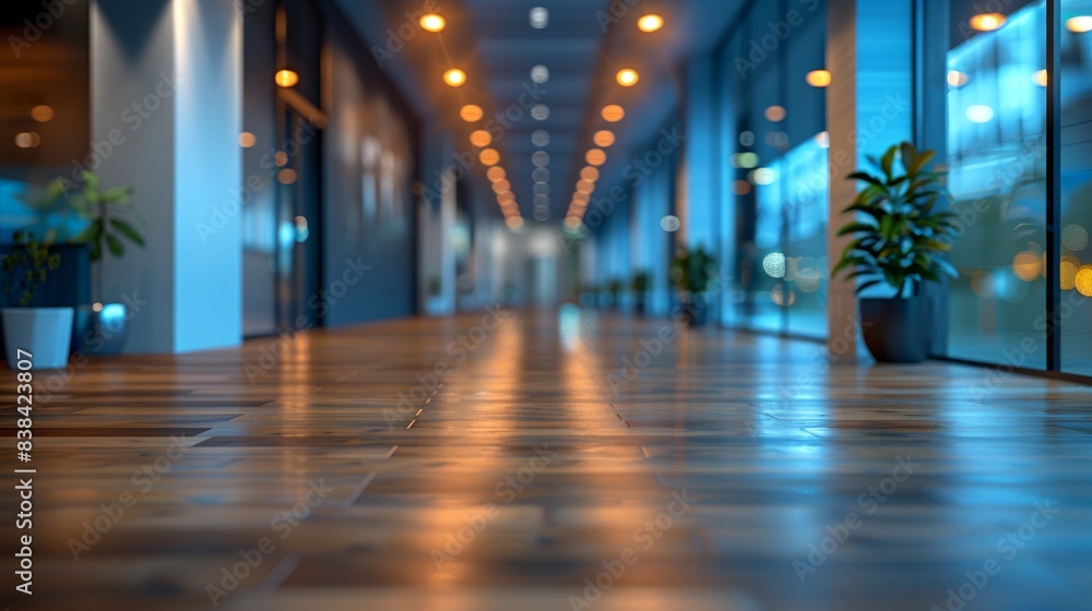 Poster blurred office background for presentation generative ai