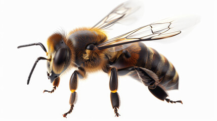 bee on white background