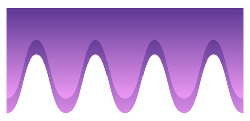 Purple gradient shapes for paper corners. Vector illustration.