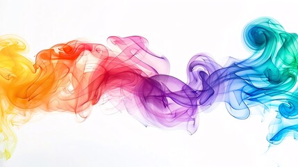 Soft Focus Rainbow smoke, negative space, isolated on black background, advertising photoshoot, pride month LGBTQIA theme