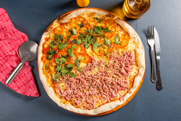 pizza on a plate