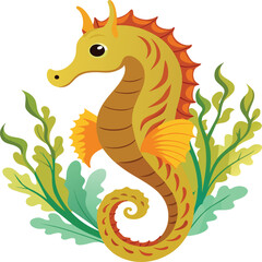 Fototapeta premium Different types of sea animals. Ocean animals vector illustration