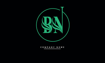 BN, NB, B, N Abstract Letters Logo Monogram