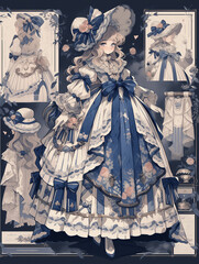 Rococo style dress design