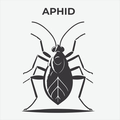 A Distinctive Aphid Silhouette for Multi-Format Design Projects. Vector Illustration