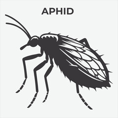A Clear and Bold Aphid Silhouette for Versatile Applications. Vector Illustration