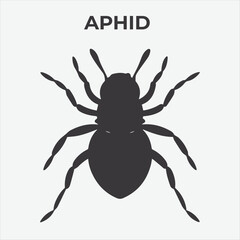 A Clear and Bold Aphid Silhouette for Versatile Applications. Vector Illustration