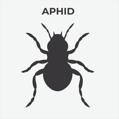 A Clear and Bold Aphid Silhouette for Versatile Applications. Vector Illustration