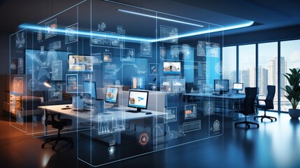 IoT devices in a smart office optimizing energy usage  