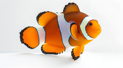 clown fish or anemone fish on white background