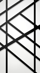 Minimalist Geometric Abstract Image Pattern Background, White Space and a Few Bold Black Lines, Texture, Wallpaper, Background, Cell Phone Cover and Screen, Smartphone, Computer, Laptop, 9:16 Format -