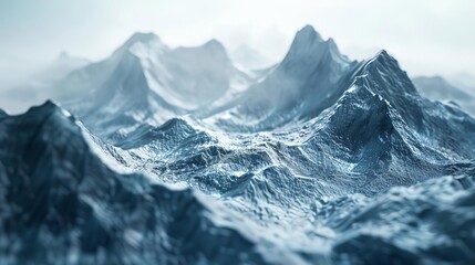 Obraz premium mountain mesh technology simulation background