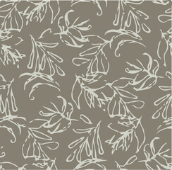 Fototapeta premium Graphical abstract seamless pattern. Vector illustration fabric wallpaper background textured. Abstract flowers