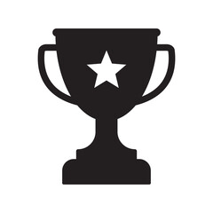 Trophy icon. Trophy cup, winner cup, victory cup icon. Reward symbol sign for web and mobile.
