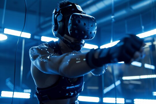 Virtual Reality Wrestling Training: Advanced Technology Enhancing Athlete Skills and Techniques - Powered by Adobe